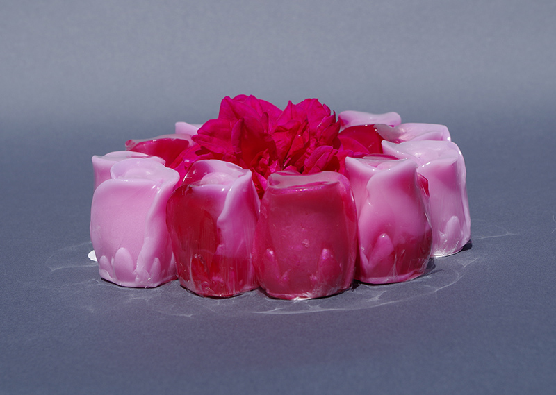 Saponcini a forma di bocciolo di rosa
